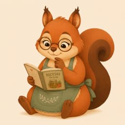 Zuki leyendo su libro de recetas